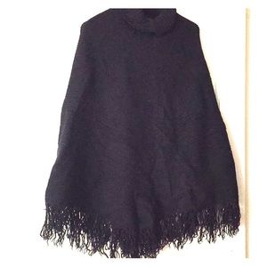 Black Banana Republic Merino Wool Poncho
